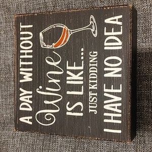 Wooden wine wall decor.